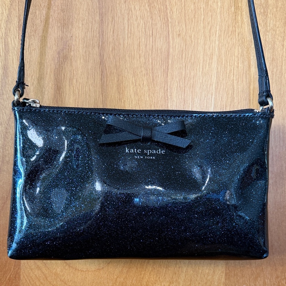 Kate Spade Navy Blue Glitter Crossbody Bag